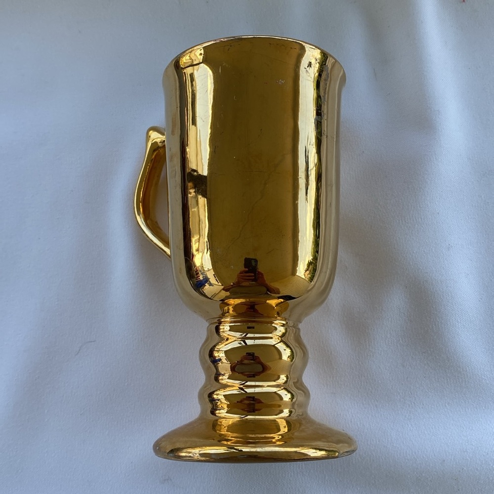 Hall Gold Irish Coffee Mug Ceramic Vintage